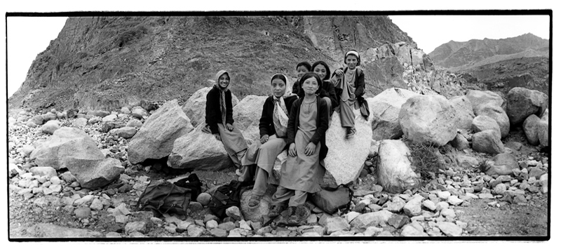 02. School Girls Waiting For The Bus - Nubra Valley, Ladakh, India